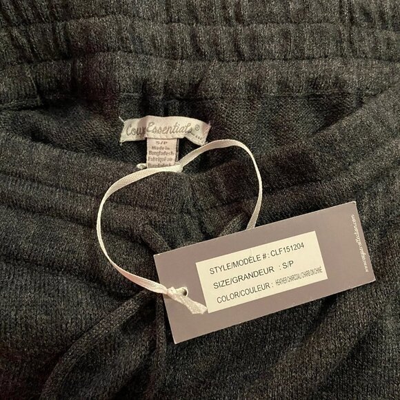 COUPE ESSENTIALS Women's Heather Charcoal Knit Drawstring Pant -Size Small - NWT - Picture 3 of 3